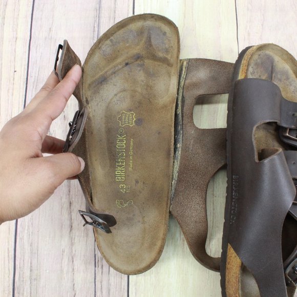 Birkenstock Milano Brown Leather Ankle Strap Buckle Sandals Size US 10 - Picture 11 of 12